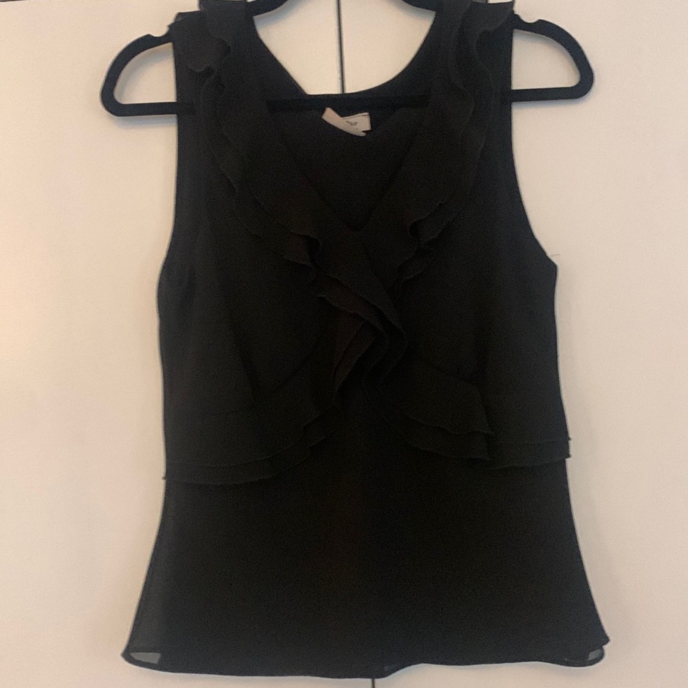 Vintage NueVa Women's Black Tank‎ Top Size 4
